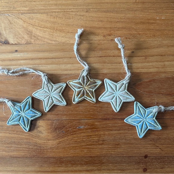 Bundle of 5 star ceramic ornaments - Picture 5 of 9